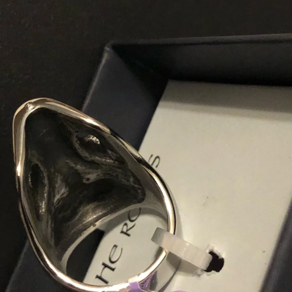 Silver plated skull skeleton men’s ring‎ size 11 new